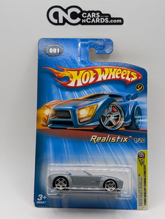 2005 Hot Wheels First Editions Realistix 1/20 Ford Shelby Cobra Concept Silver