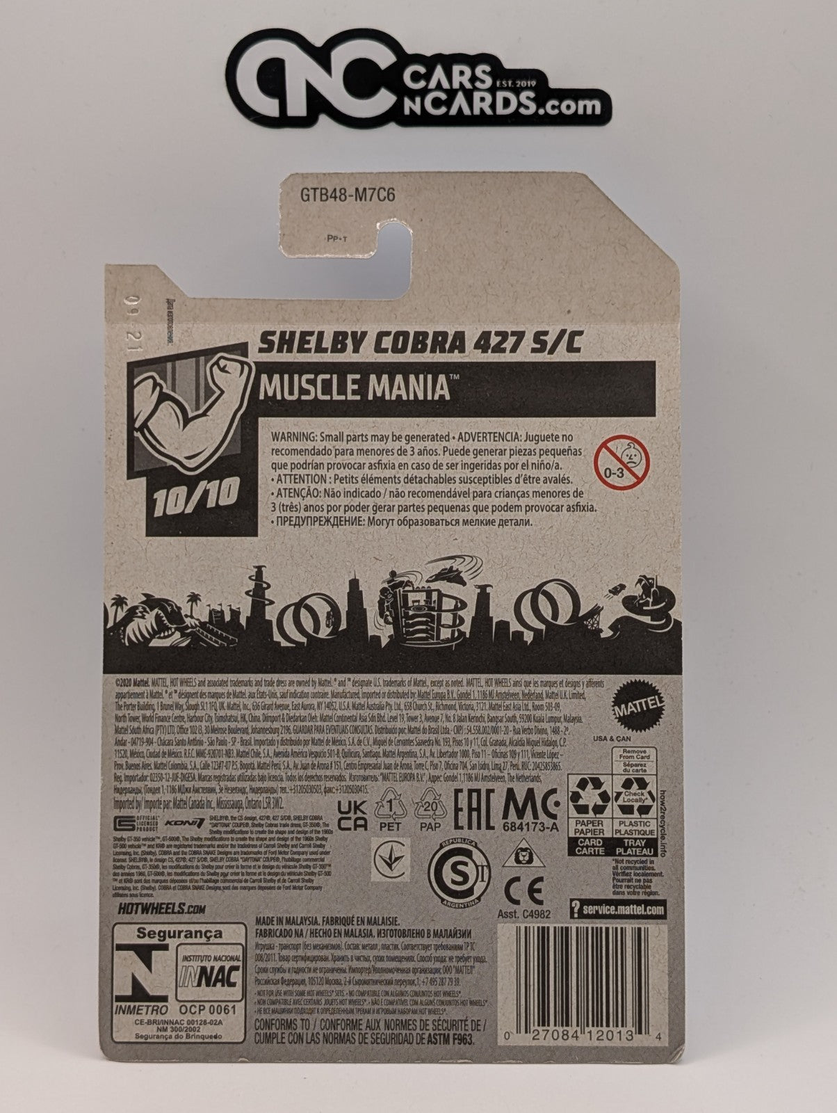 2021 Hot Wheels Muscle Mania 10/10 Shelby Cobra 427 S/C Red 250/250