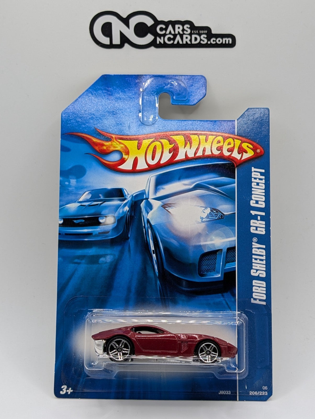 2007 Hot Wheels Ford Shelby GR-1 Concept Red Collector #206