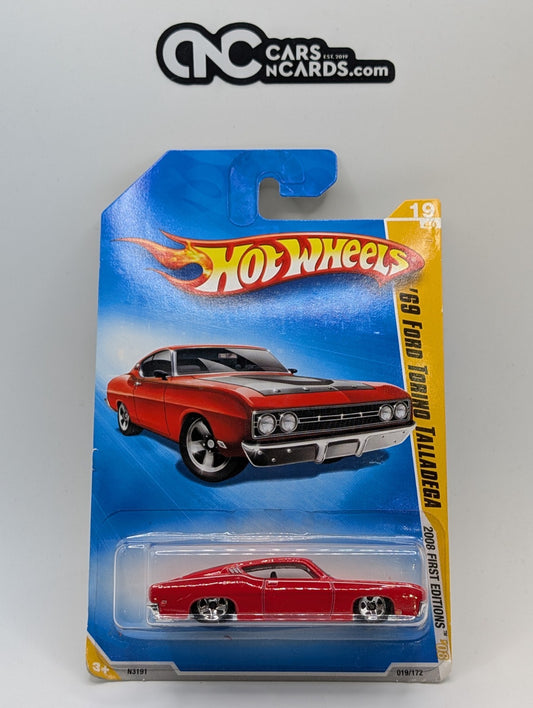 2008 Hot Wheels First Editions 19/40 '69 Ford Torino Talladega Red Soft Corners