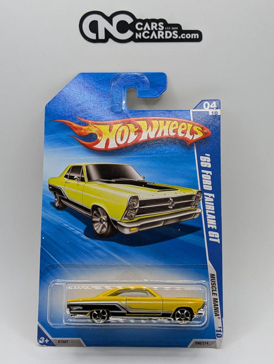 2010 Hot Wheels Muscle Mania 4/10 '66 Ford Fairlane GT Yellow 90/214