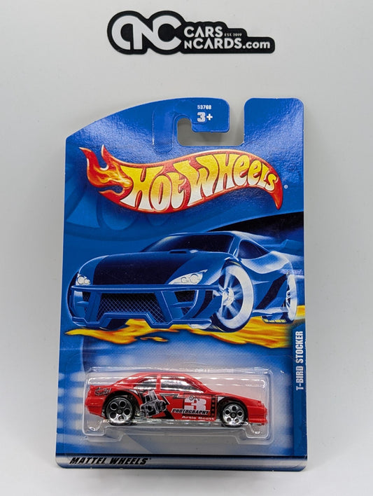 2001 Hot Wheels T-Bird Stocker Red Collector #239 (Card Crease)