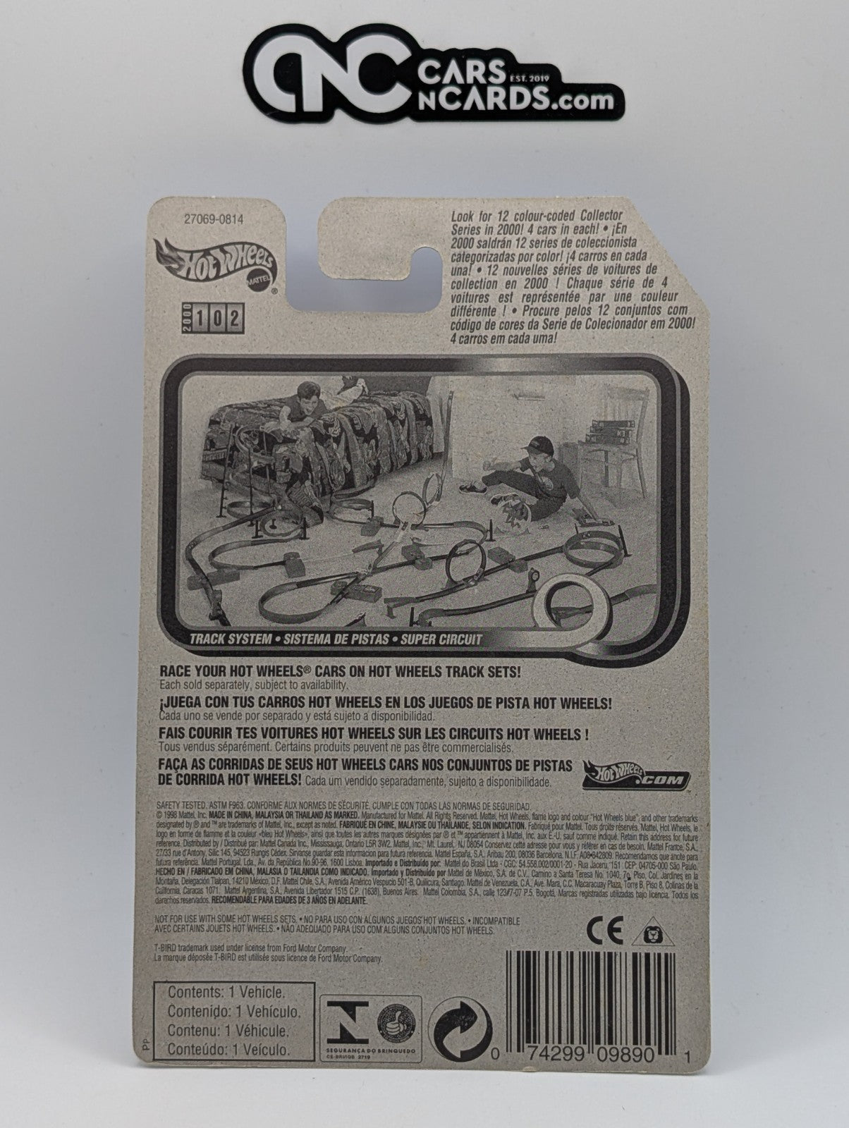 2000 Hot Wheels T-Bird 1990 Chrome Collector #102