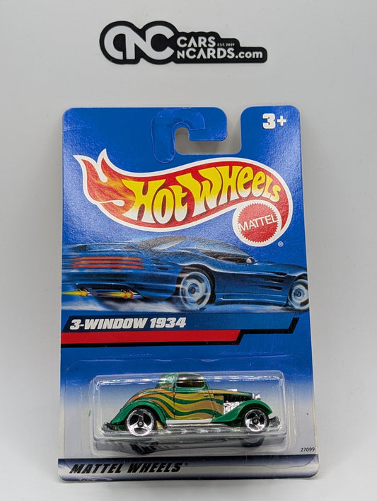 2000 Hot Wheels 3-Window '34 Green 27099 Collector #132