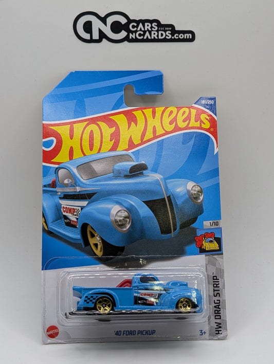 2022 Hot Wheels HW Drag Strip 1/10 '40 Ford Pickup 181/250 Blue (Soft Corners)