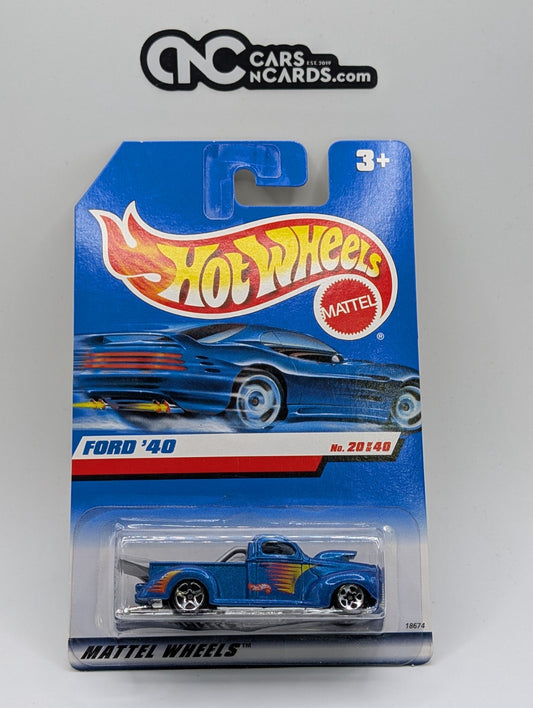 1998 Hot Wheels First Editions 20/40 Ford '40 Blue 18674 Collector #654