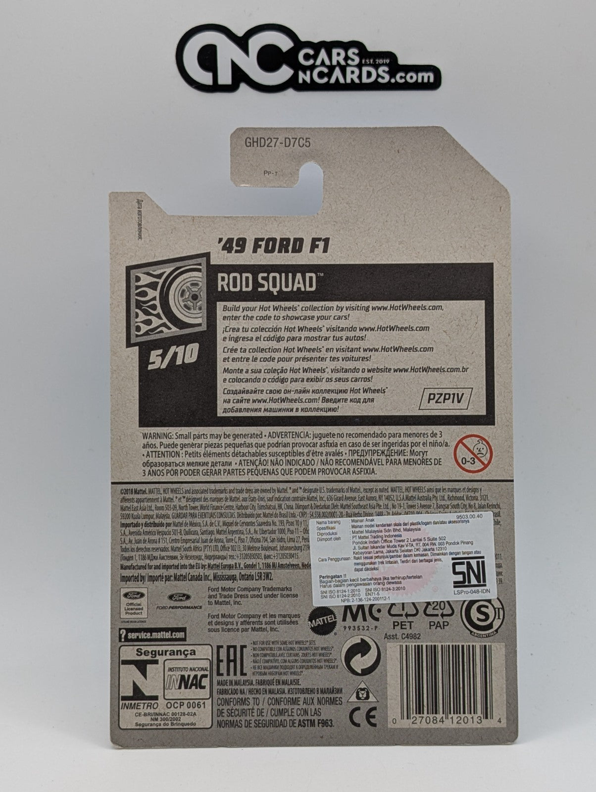2020 Hot Wheels Rod Squad 5/10 '49 Ford F1 Green 120/250