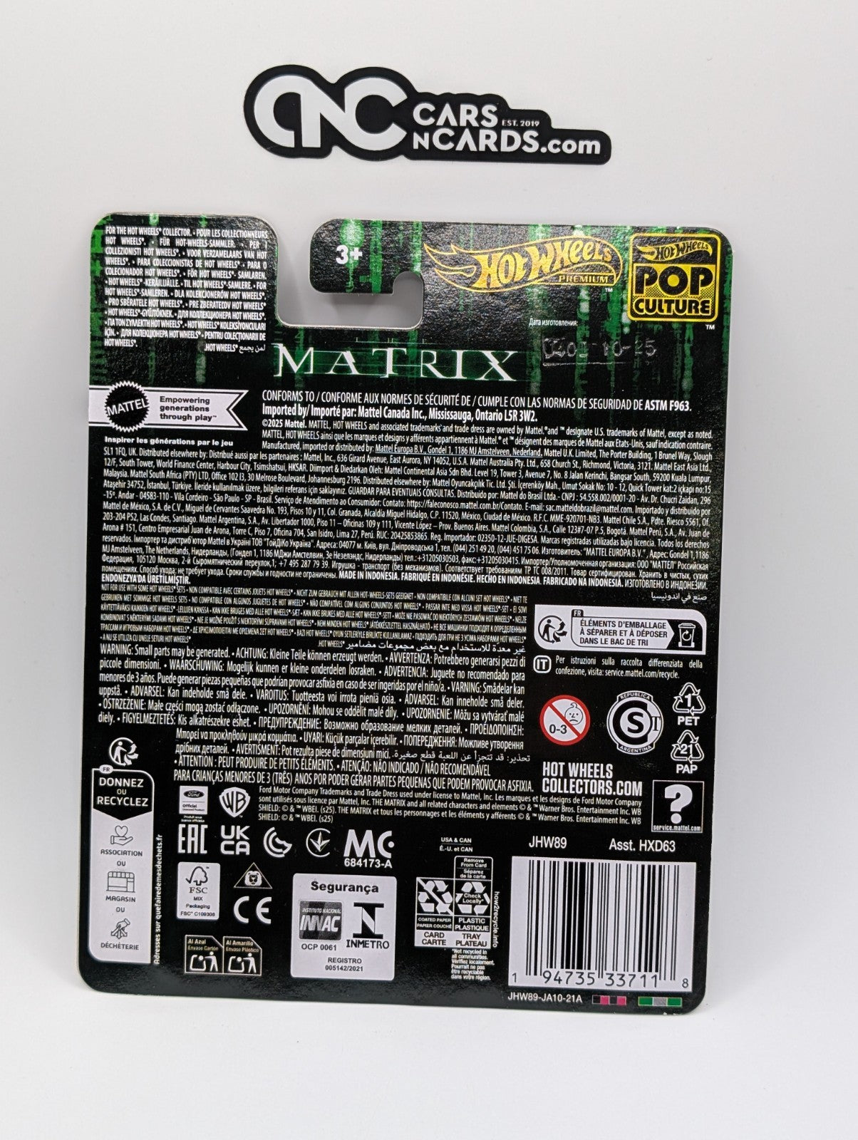 2026 Hot Wheels Premium Pop Culture The Matrix '64 Lincoln Continental JHW89