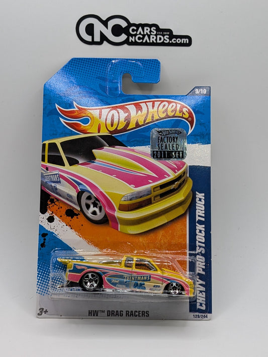 2011 Hot Wheels Factory Sealed Drag Racers 9/10 Chevy Pro Stock Truck 129/244