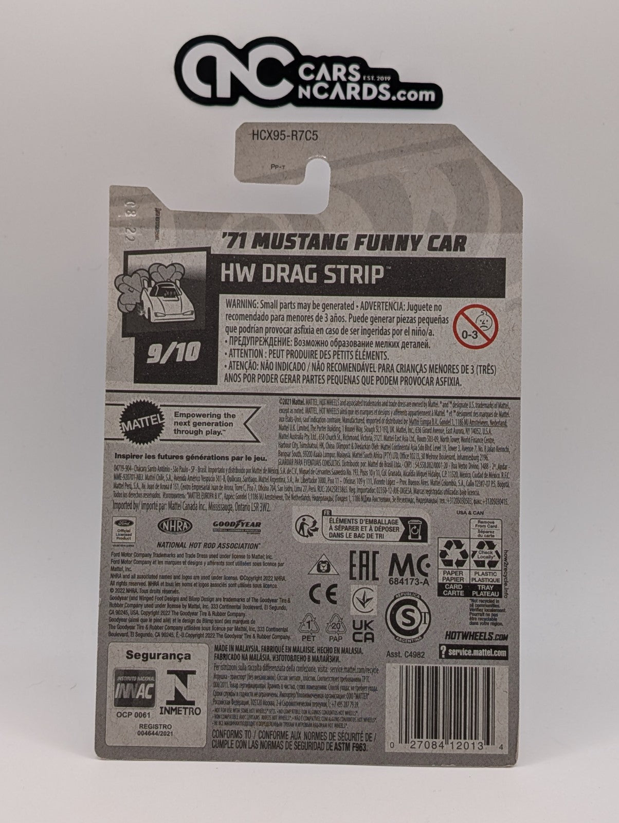 2022 Hot Wheels '71 Mustang Funny Car Treasure Hunt 245/250 (Damaged)