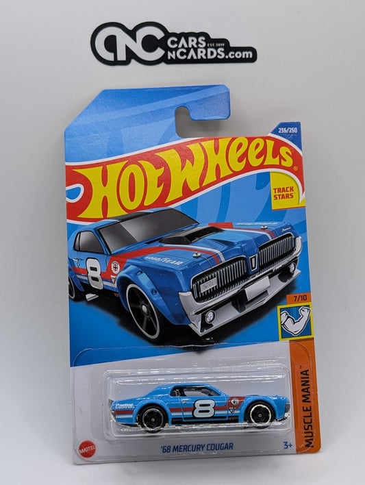2022 Hot Wheels Muscle Mania 7/10 '68 Mercury Cougar Blue 236/250