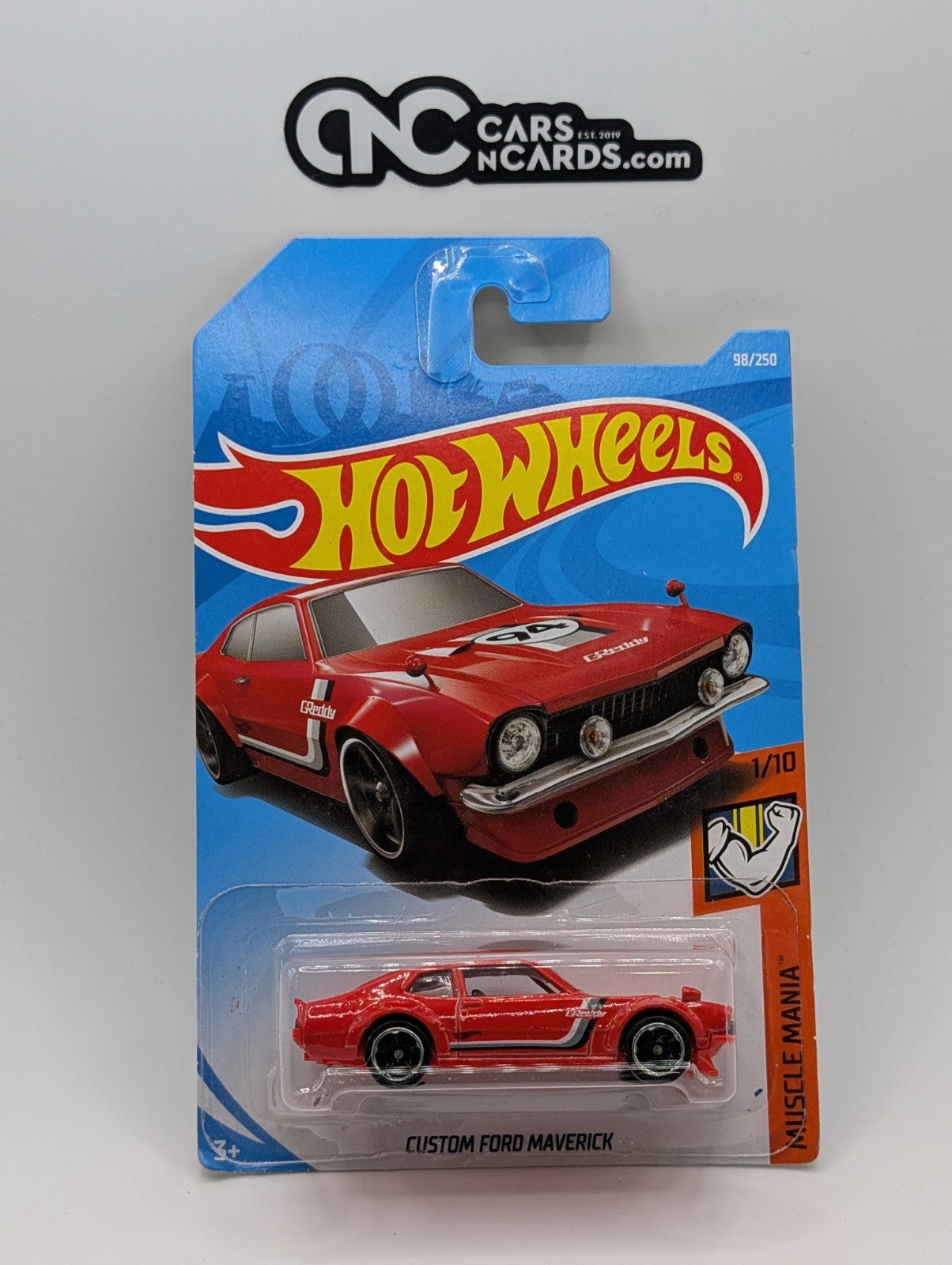 2019 Hot Wheels Muscle Mania 1/10 Custom Ford Maverick Red 98/250