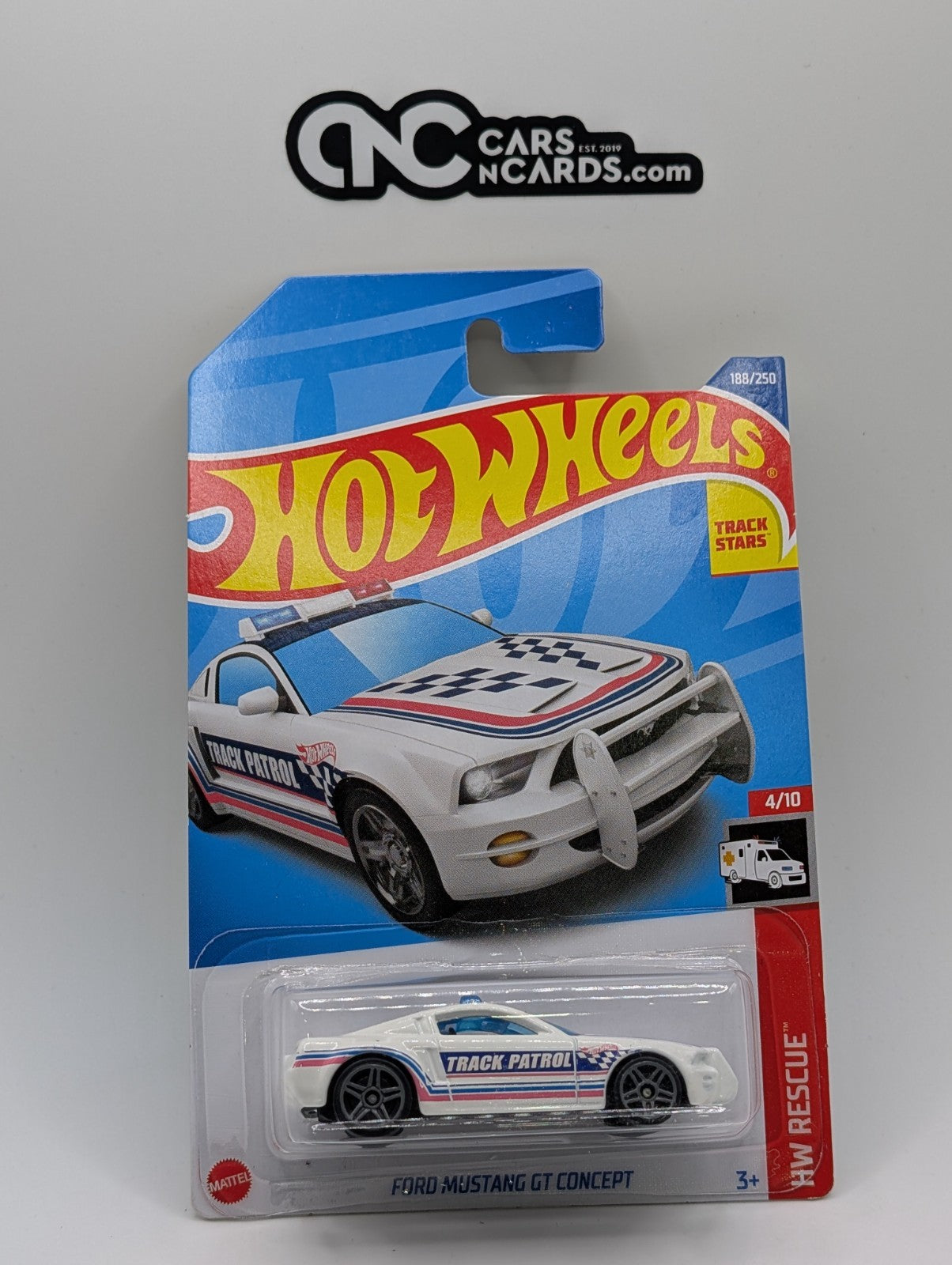 2022 Hot Wheels HW Rescue Ford Mustang GT Concept White 188/250
