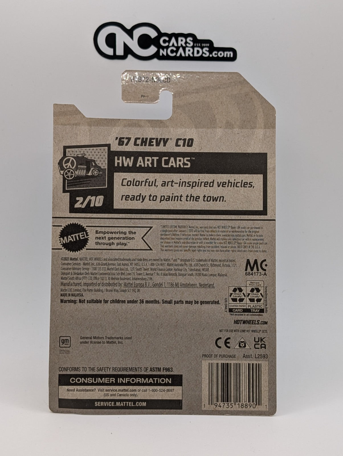 2024 Hot Wheels HW Art Cars 2/10 '67 Chevy C10 83/250