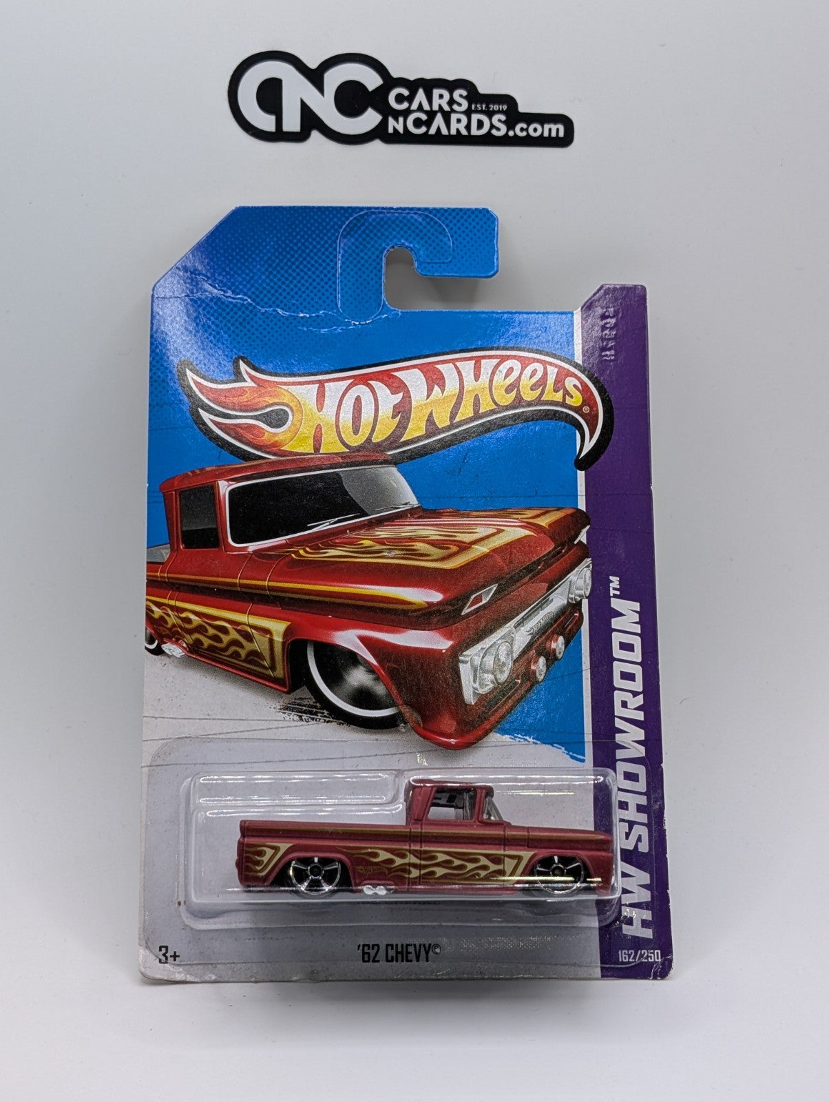 2013 Hot Wheels HW Showroom '62 Chevy Red 162/250 (Card Damage)