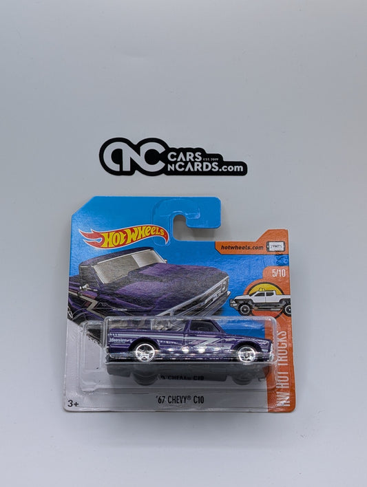2017 Hot Wheels HW Hot Trucks 5/10 '67 Chevy C10 Purple 158/365 Short Card