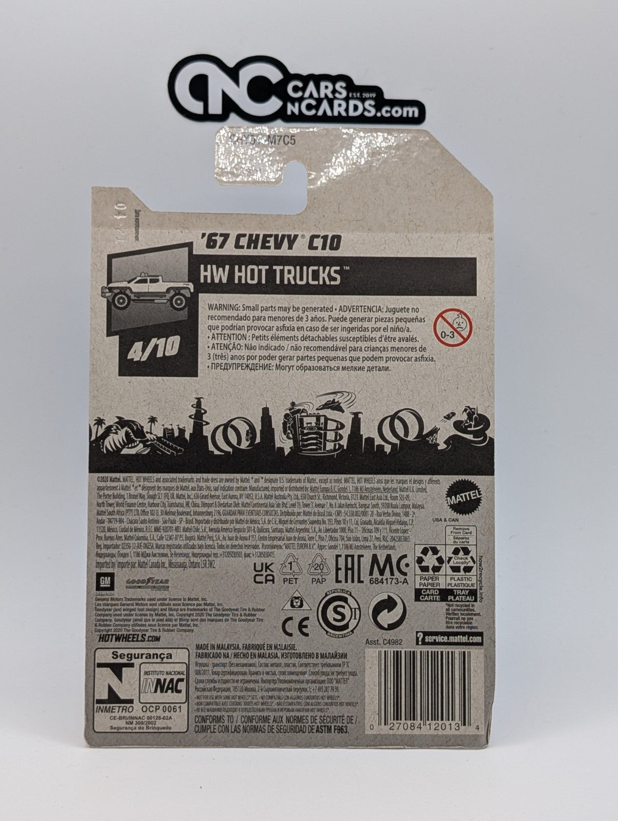 2021 Hot Wheels HW Hot Trucks 4/10 '67 Chevy C10 Blue 203/250