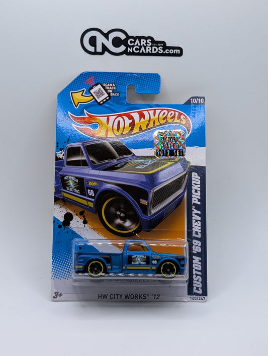 2012 Hot Wheels Factory Sealed Custom '69 Chevy Pickup Blue 140/247