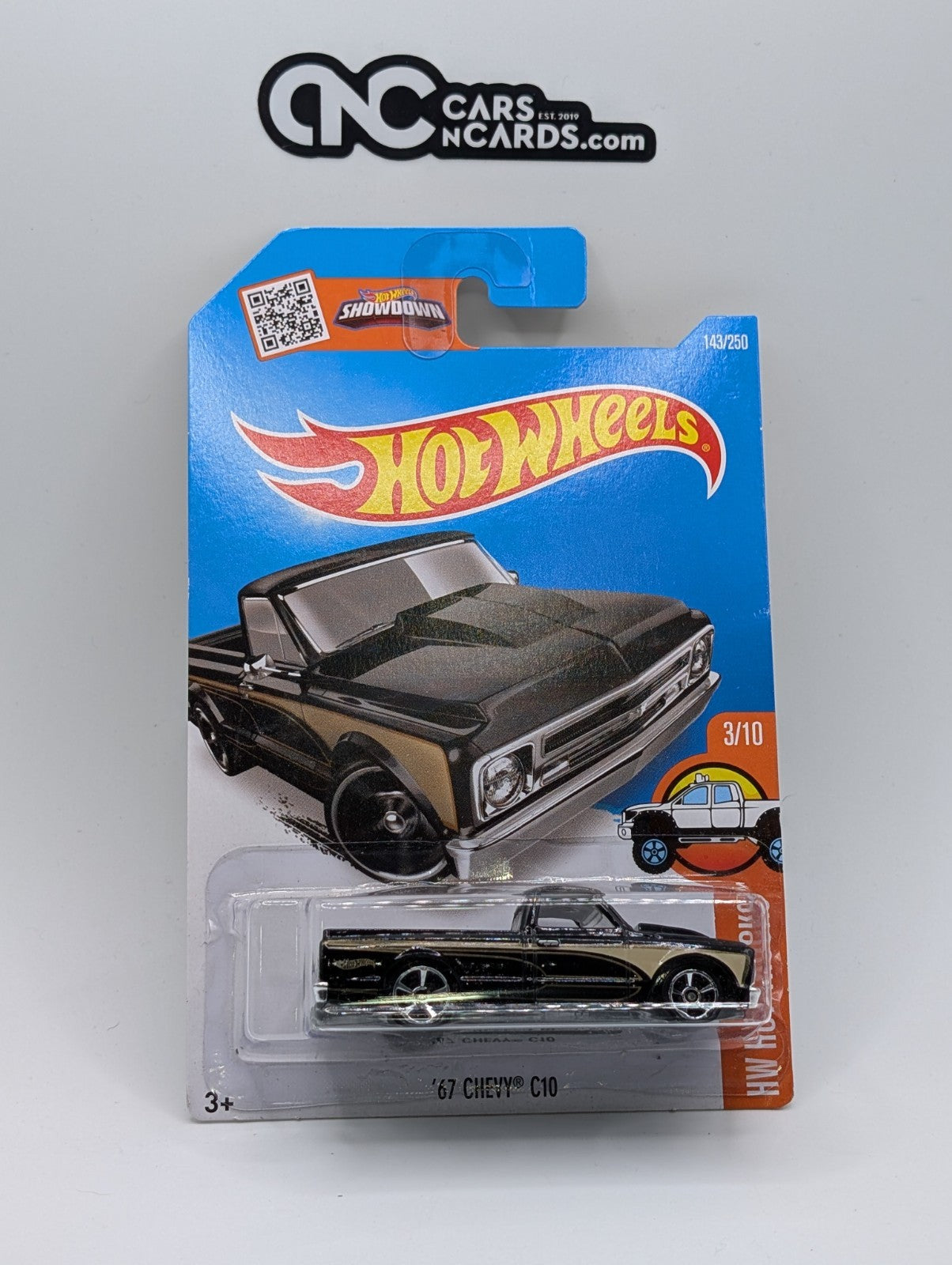 2016 Hot Wheels HW Hot Trucks 3/10 '67 Chevy C10 Black 143/250