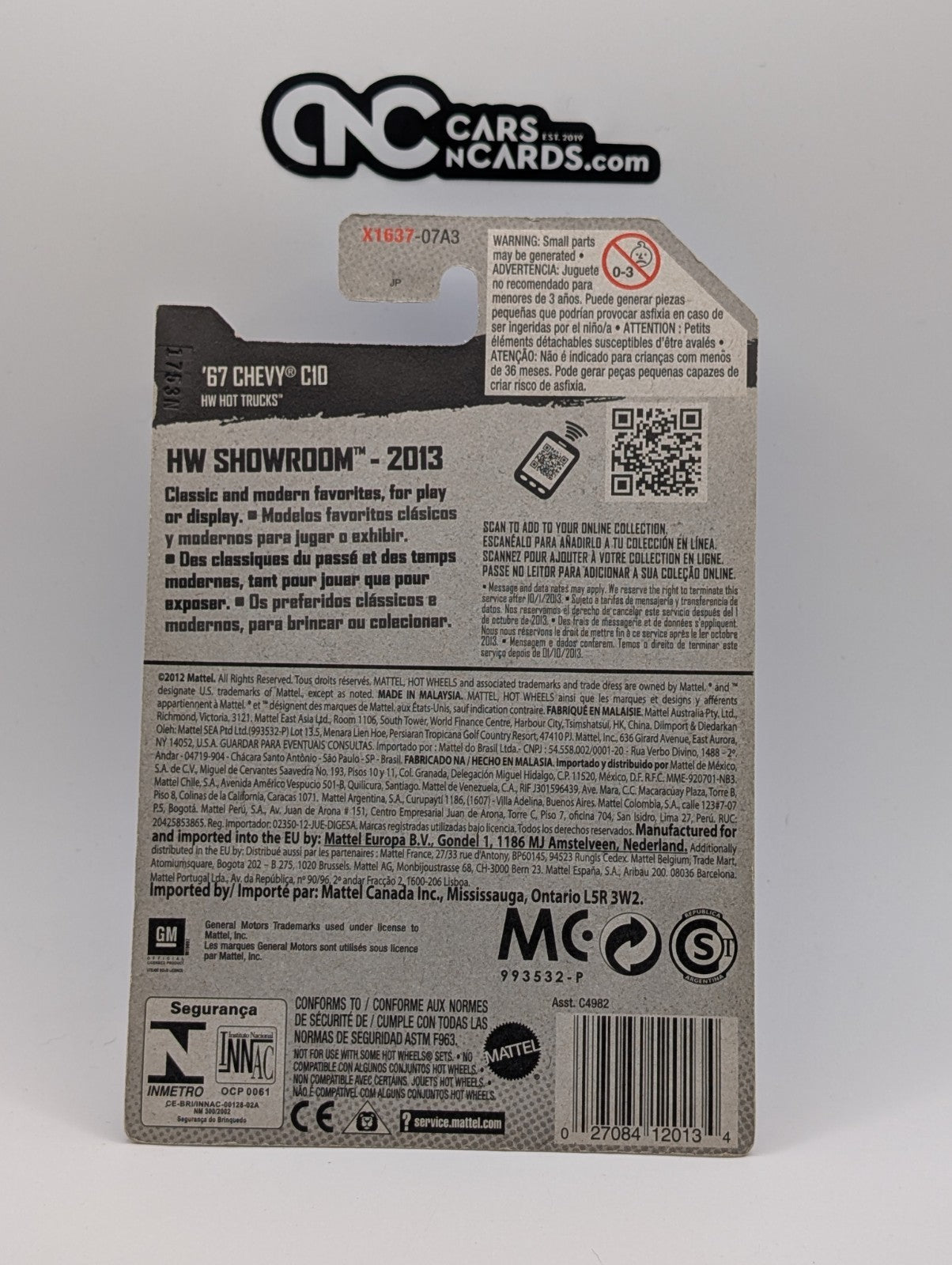 2013 Hot Wheels HW Showroom '67 Chevy C10 Red 170/250