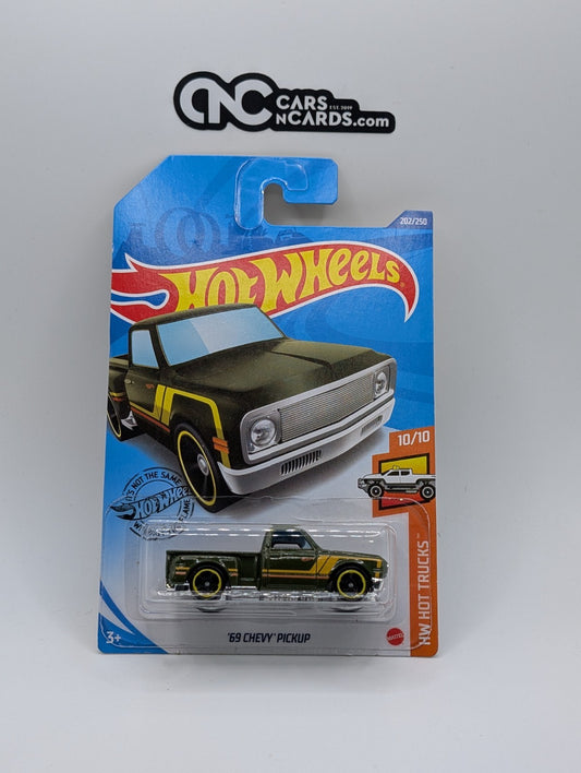 2020 Hot Wheels HW Hot Truck 10/10 '69 Chevy Pickup Green 202/250