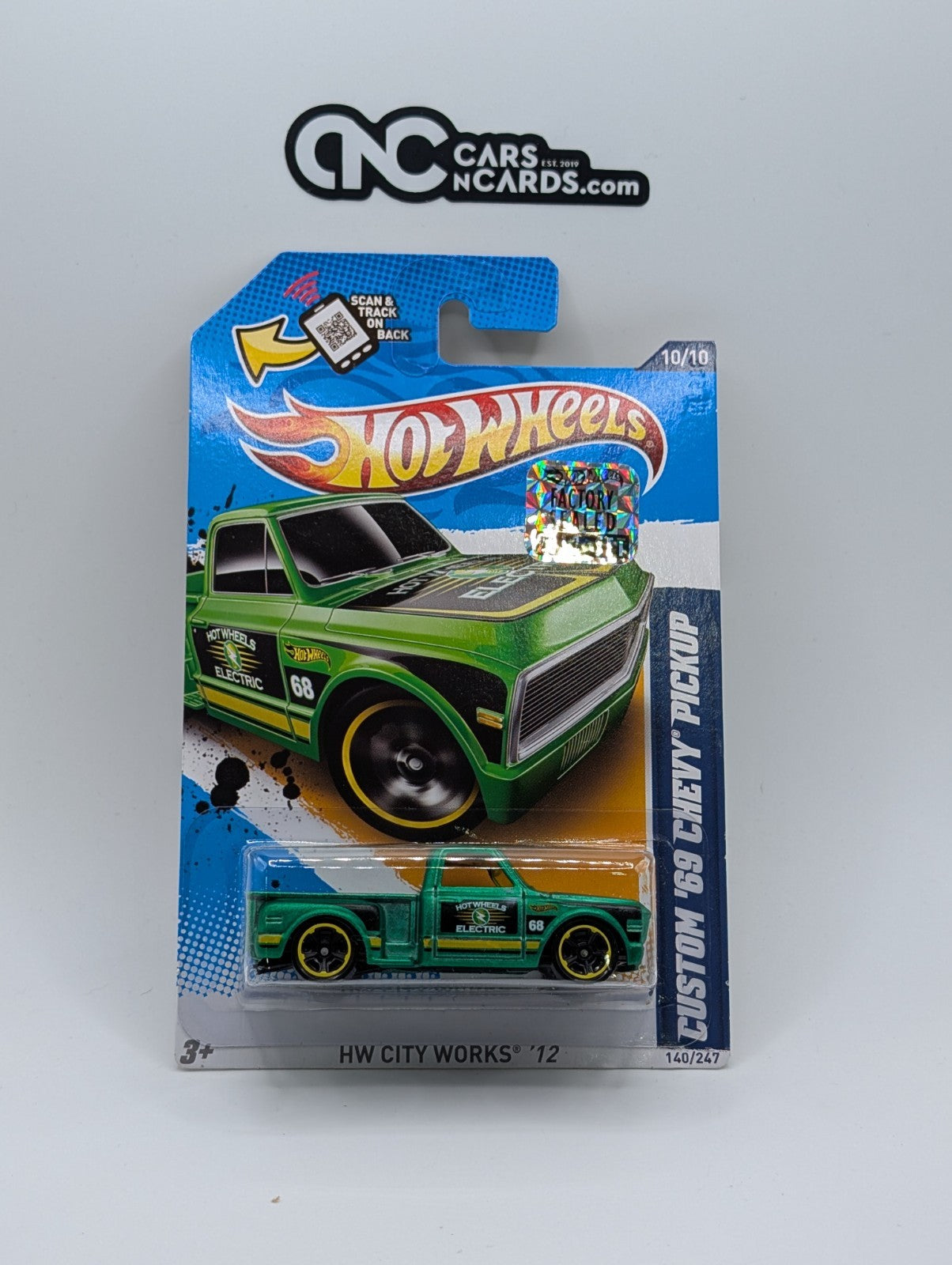 2012 Hot Wheels Factory Sealed Custom '69 Chevy Pickup Green 140/247