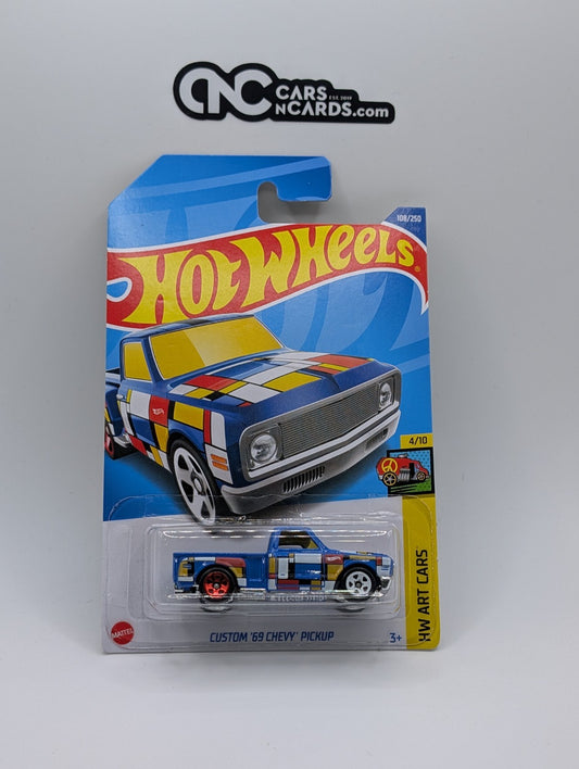 2022 Hot Wheels HW Art Cars 4/10 Custom '69 Chevy Pickup 108/250