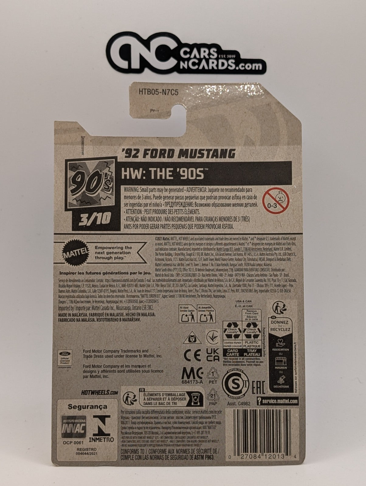 2024 Hot Wheels HW The 90's '92 Ford Mustang Red 194/250