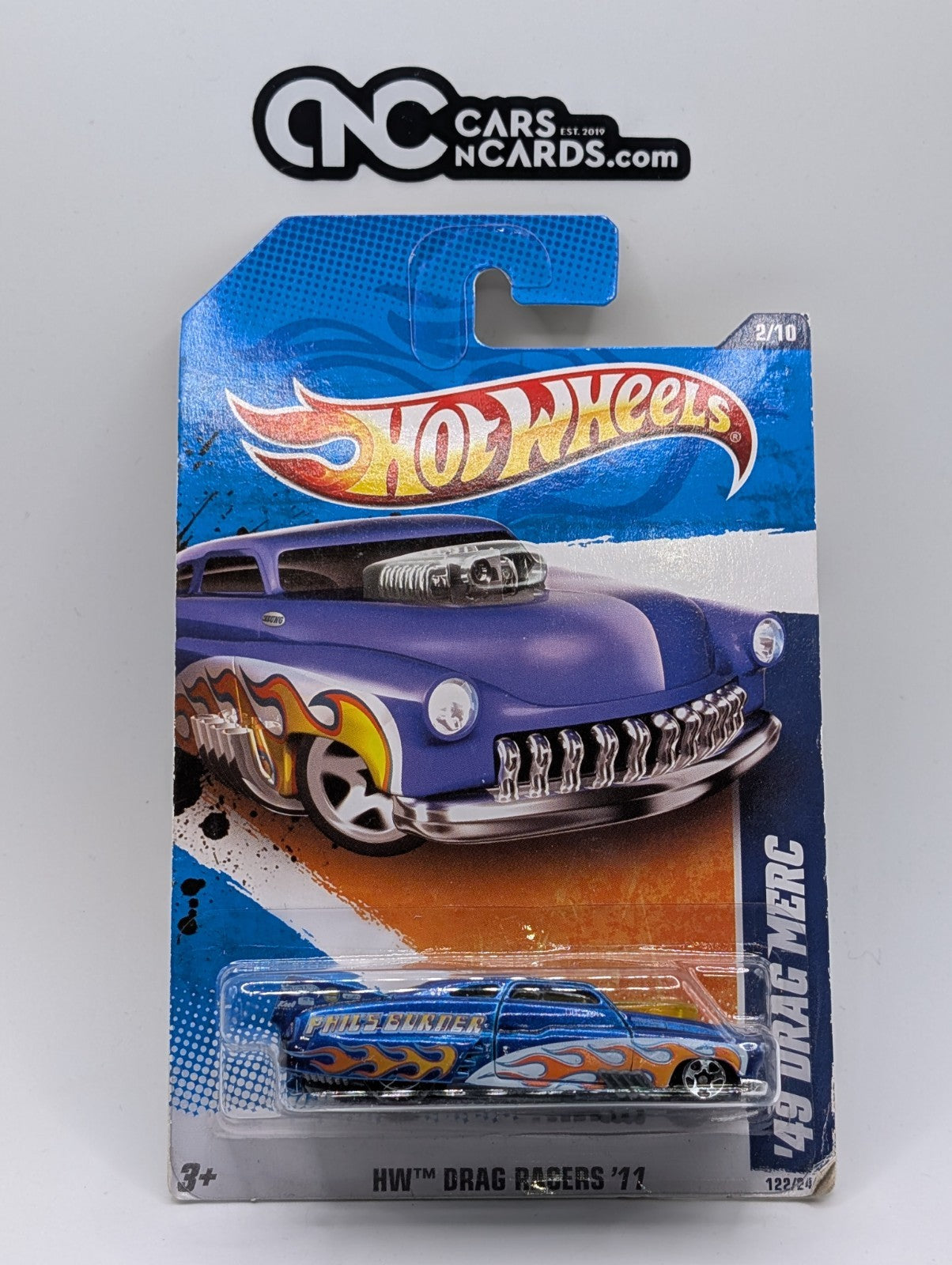 2011 Hot Wheels HW Drag Racers 2/10 '49 Drag Merc Blue Flames 122/244