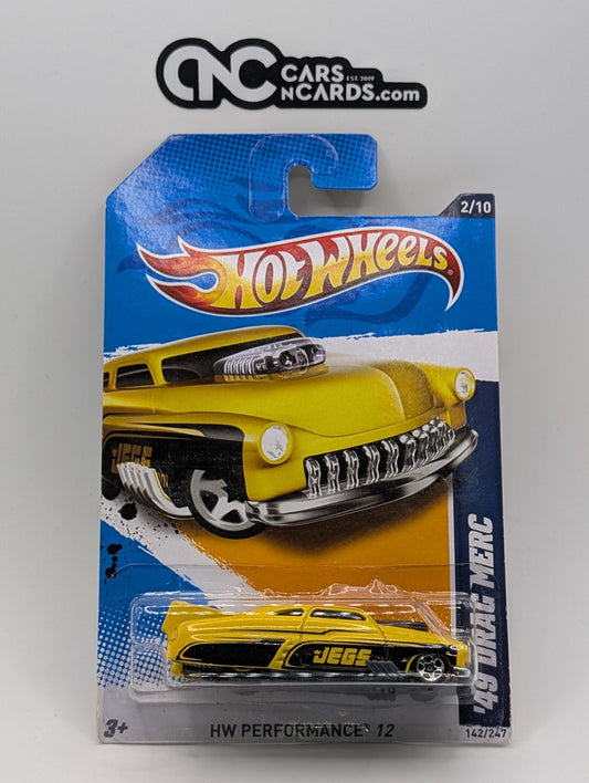 2012 Hot Wheels HW Performance 2/10 '49 Drag Merc Yellow JEGS 142/247