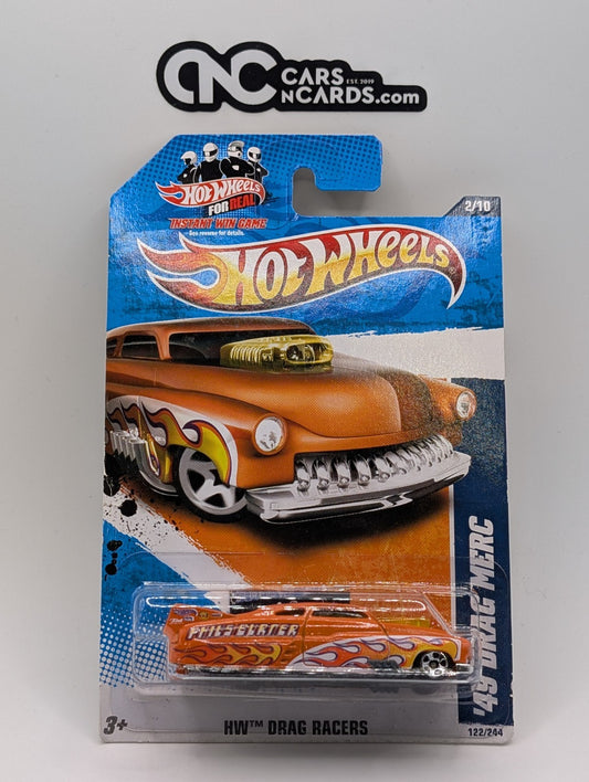 2011 Hot Wheels HW Drag Racers 2/10 '49 Drag Merc Orange 122/244 (Card Crease)