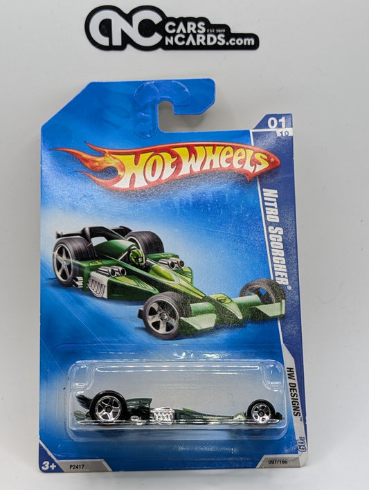 2009 Hot Wheels HW Designs 1/10 Nitro Scorcher Green 97/166