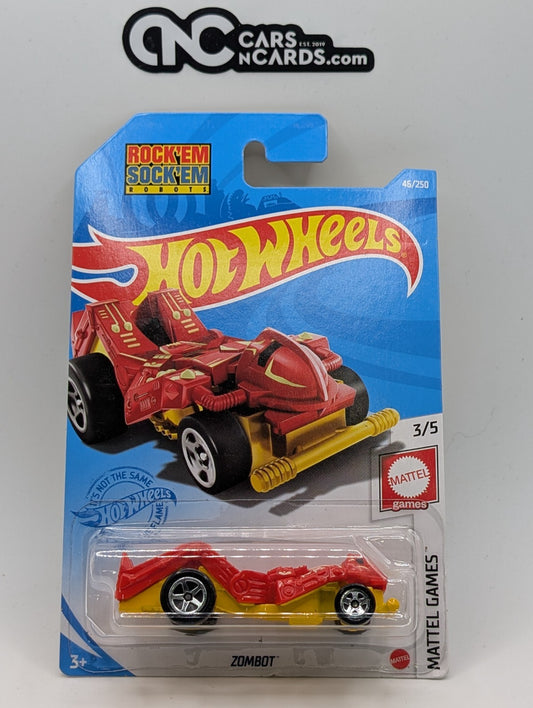2021 Hot Wheels Mattel Games 3/5 Zombot Red 46/250 Rock'Em Sock'Em Robots
