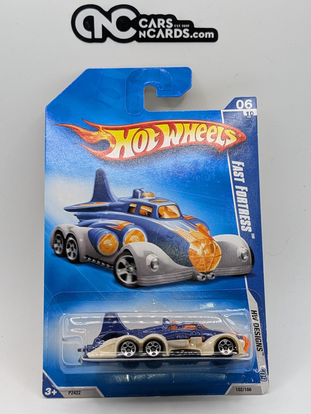 2009 Hot Wheels HW Designs 6/10 Fast Fortress Blue 102/166