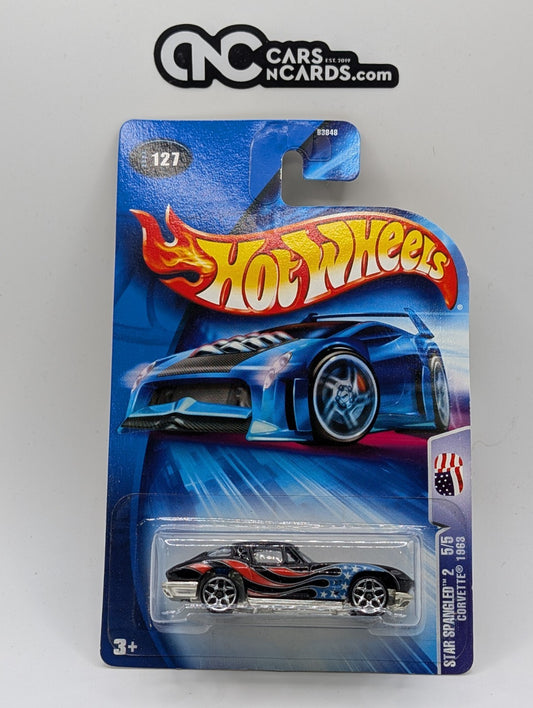 2004 Hot Wheels Star Spangled 2 5/5 Corvette 1963 Collector #127