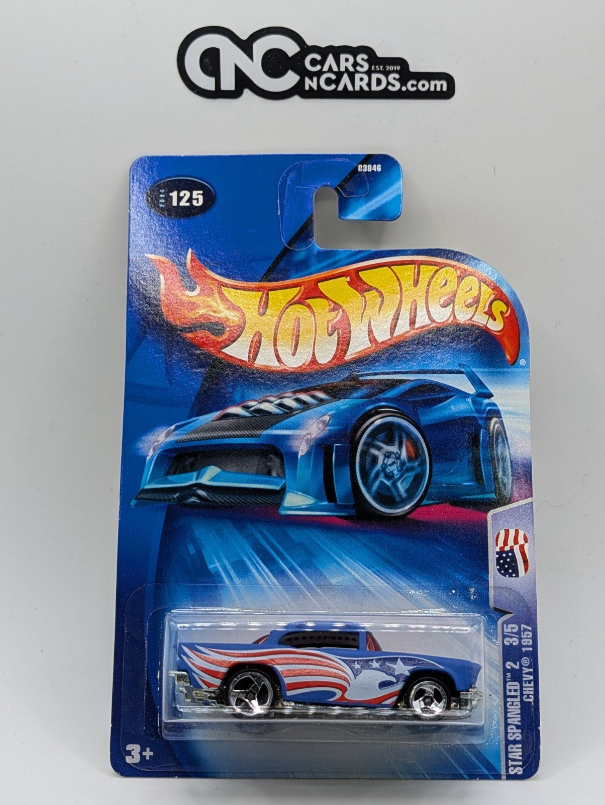 2004 Hot Wheels Star Spangled 2 3/5 Chevy 1957 Collector #125