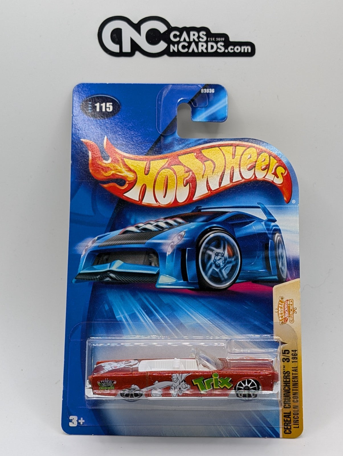 2004 Hot Wheels Cereal Crunchers 3/5 1964 Lincoln Continental Trix #115