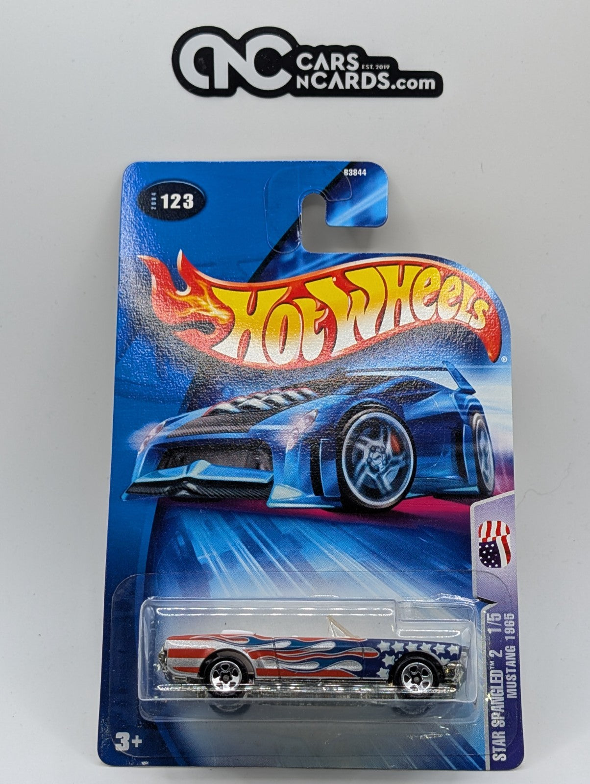 2004 Hot Wheels Star Spangled 2 1/5 Mustang 1965 Collector #123