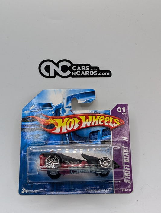 2007 Hot Wheels Street Beast II 1/4 Preying Menace Black 65/156 Short Card