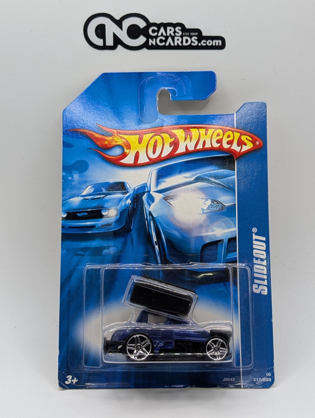 2007 Hot Wheels All Stars Slideout Blue 217/223 (Card Damage)