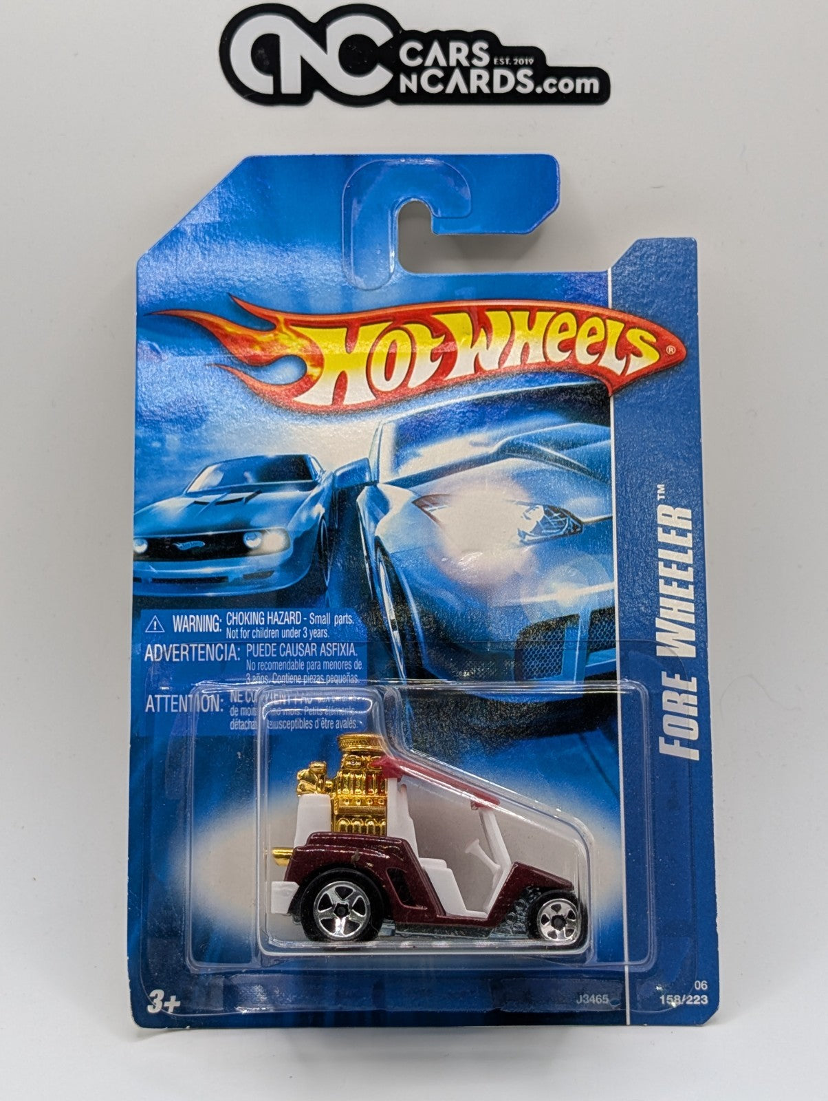 2006 Hot Wheels Fore Wheeler Red 158/223 (Card Damage)