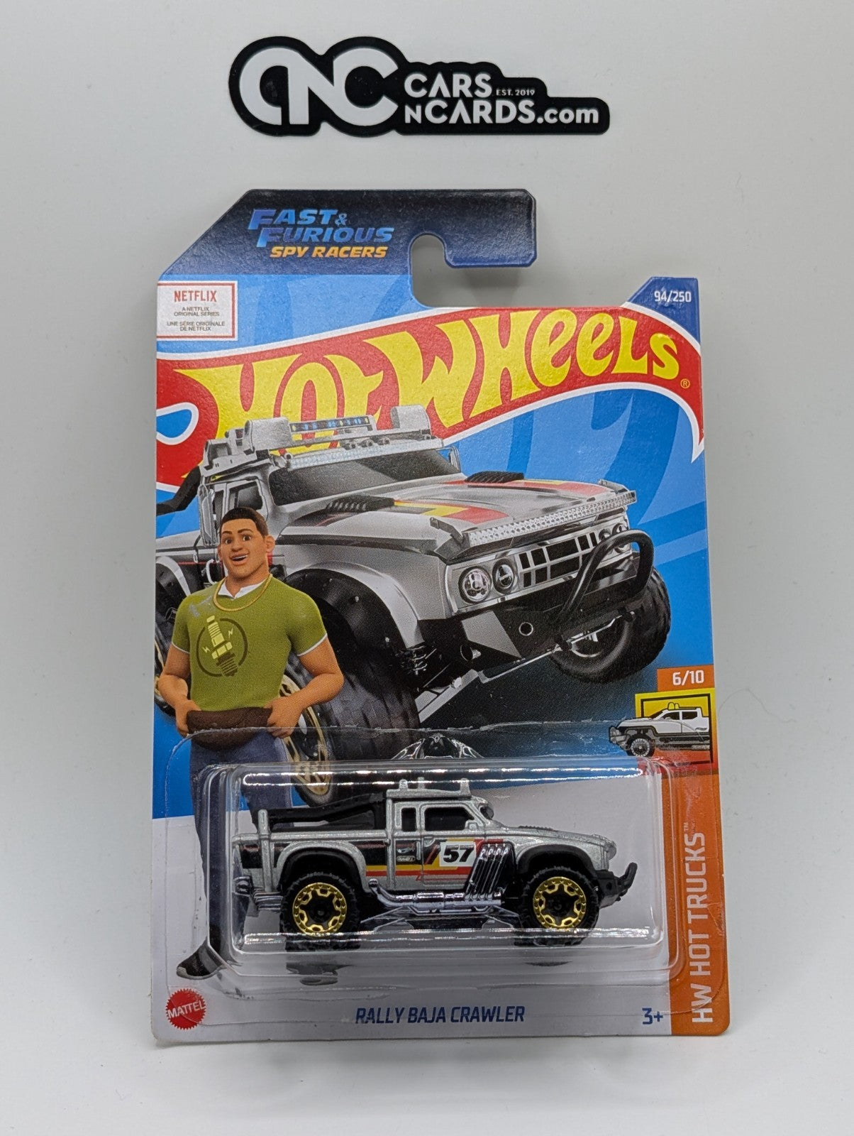 2022 Hot Wheels HW Hot Trucks Rally Baja Crawler Silver 94/250 F&F Spy Racers