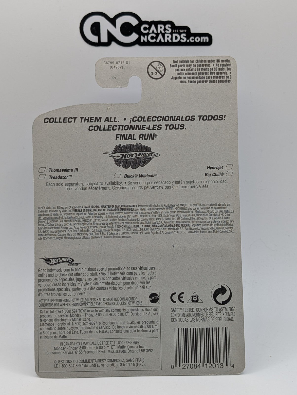 2005 Hot Wheels Final Run 2/5 Treadator Green Collector #72