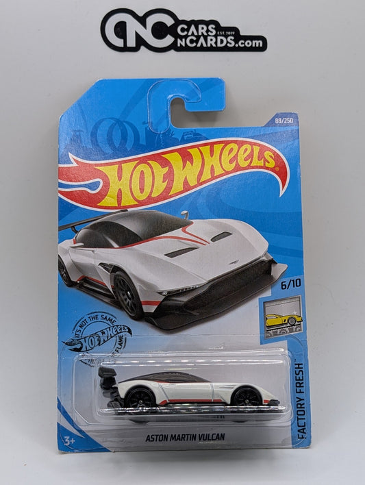 2019 Hot Wheels Factory Fresh 6/10 Aston Martin Vulcan White 88/250