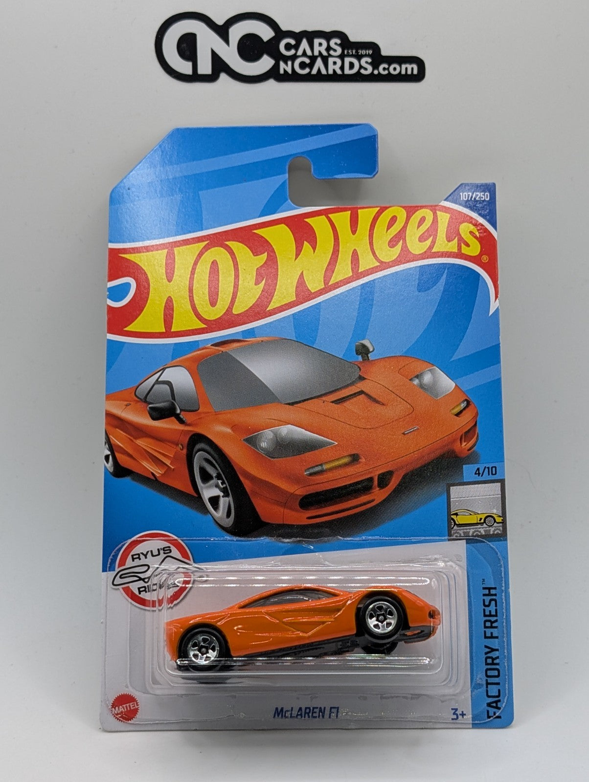 2022 Hot Wheels Factory Fresh 4/10 McLaren F1 Orange 107/250