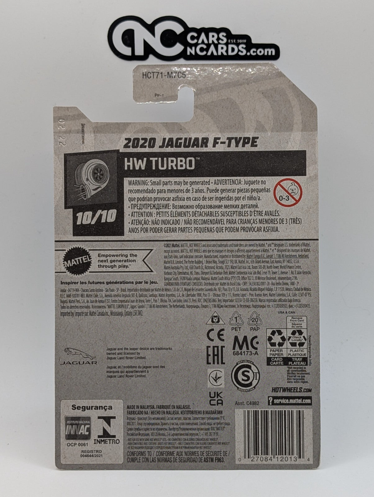 2022 Hot Wheels HW Turbo 10/10 2020 Jaguar F-Type Black 158/250