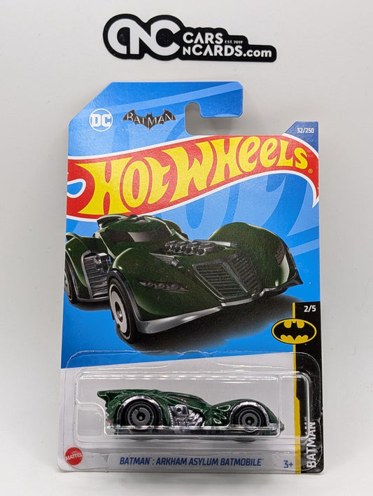 2022 Hot Wheels Batman 2/5 Arkham Asylum Batmobile Green 32/250