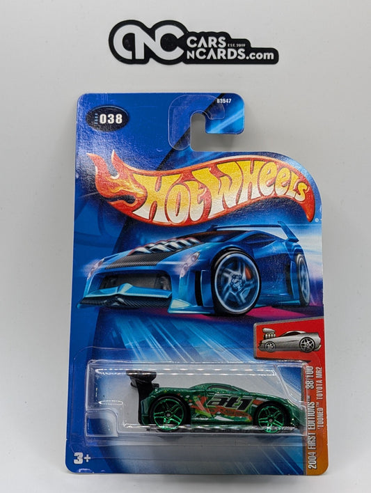 2004 Hot Wheels First Editions 38/100 Tooned Toyota MR2 Green