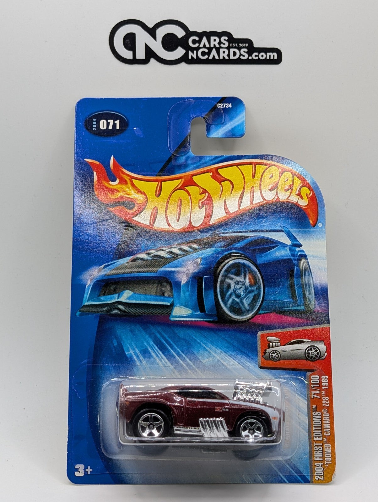 2004 Hot Wheels First Editions 71/100 Tooned 1969 Camaro Z28 Red