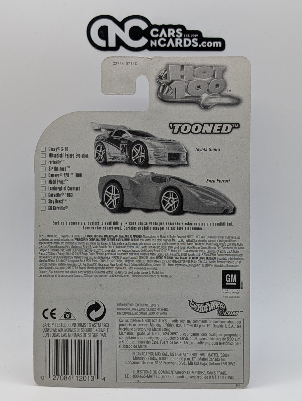 2004 Hot Wheels First Editions 71/100 Tooned 1969 Camaro Z28 Red